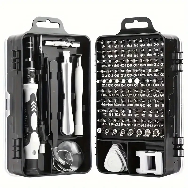 KIT 115 EN 1 DE DESTORNILLADORES + ORGANIZADOR de tornillos DE REGALO