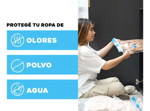 Bolsas al vacío + organizador de ropa