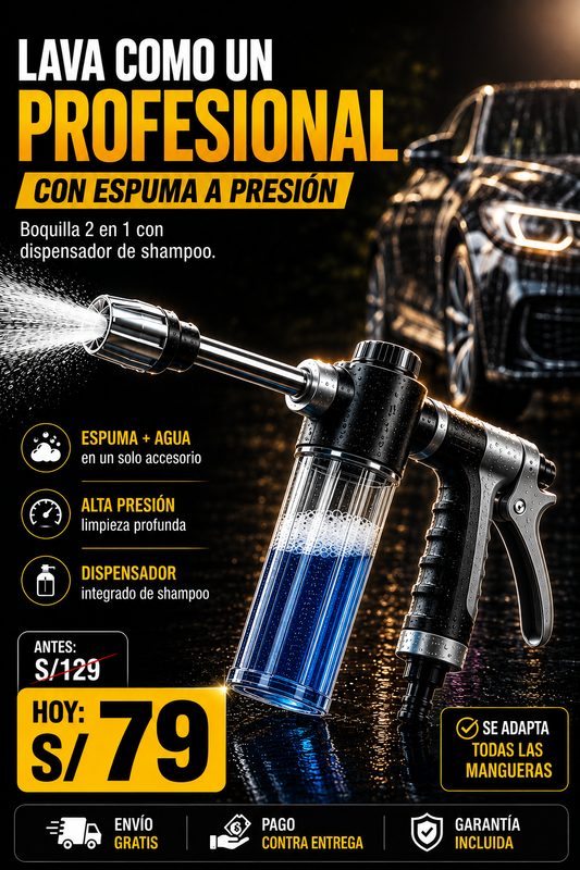 💦 HYDROJET PRO™ | BOQUILLA 2 EN 1 DE ALTA PRESIÓN