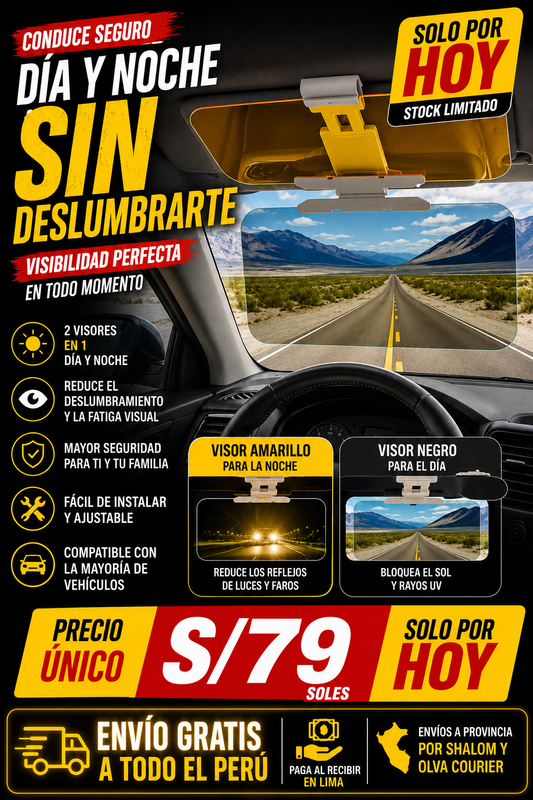 ⭐️ VISOR DUAL DÍA & NOCHE CLEARDRIVE™ ⭐️