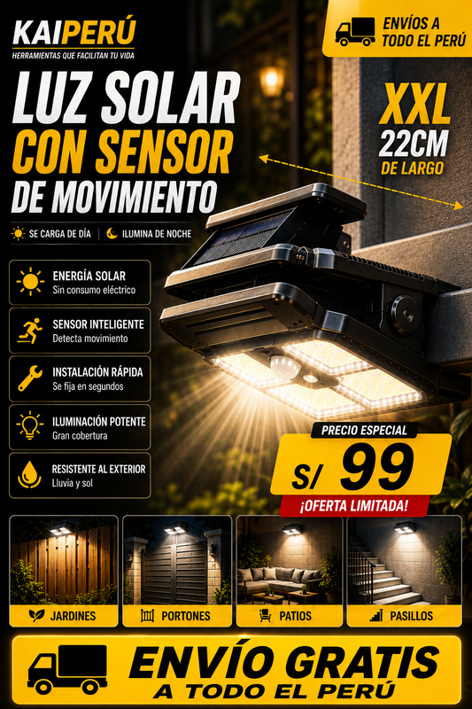 💡 LUMIGUARD® | Luz Solar XXL con Sensor🚨