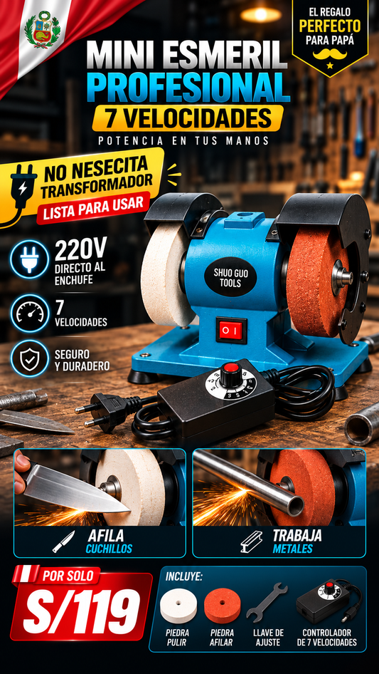 ⚙️✨ MINI ESMERIL ELÉCTRICO MULTIUSO ✨⚙️