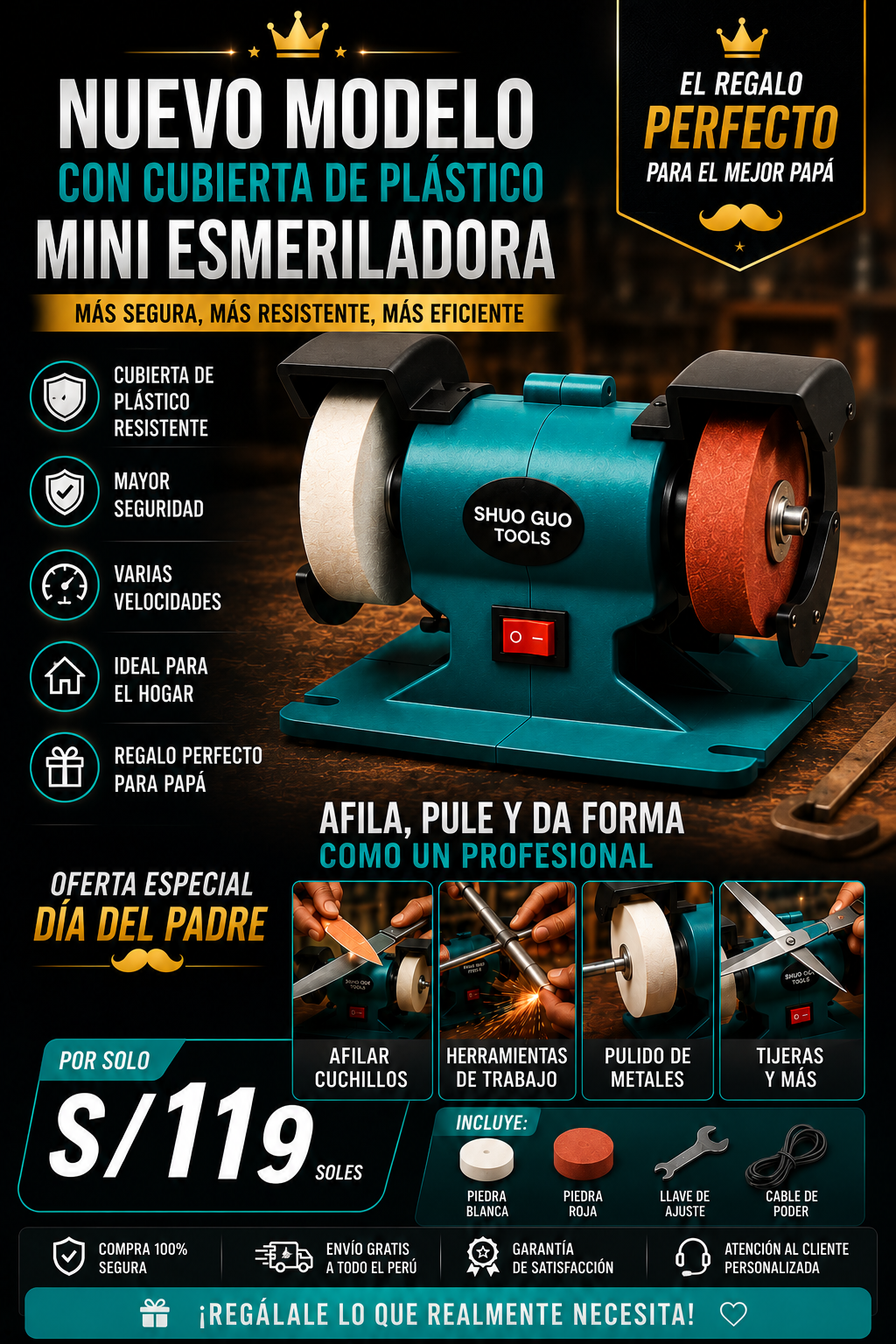 ⚙️✨ MINI ESMERIL ELÉCTRICO MULTIUSO ✨⚙️
