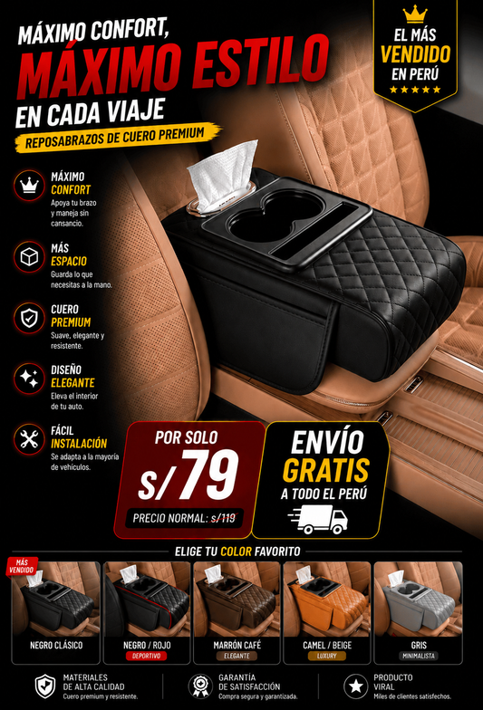 ✨REPOSA BRAZOS DE CUERO PREMIUM✨