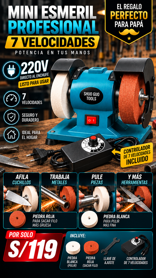 ⚙️✨ MINI ESMERIL ELÉCTRICO MULTIUSO ✨⚙️