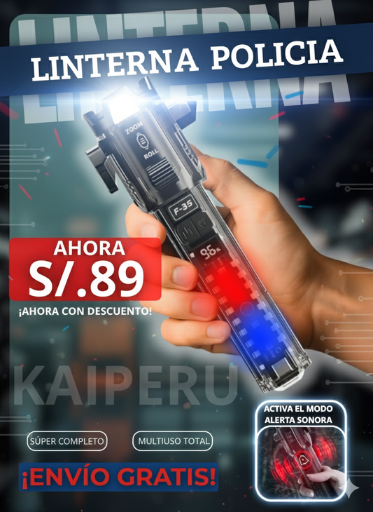 LINTERNA POLICIA 1O EN 1