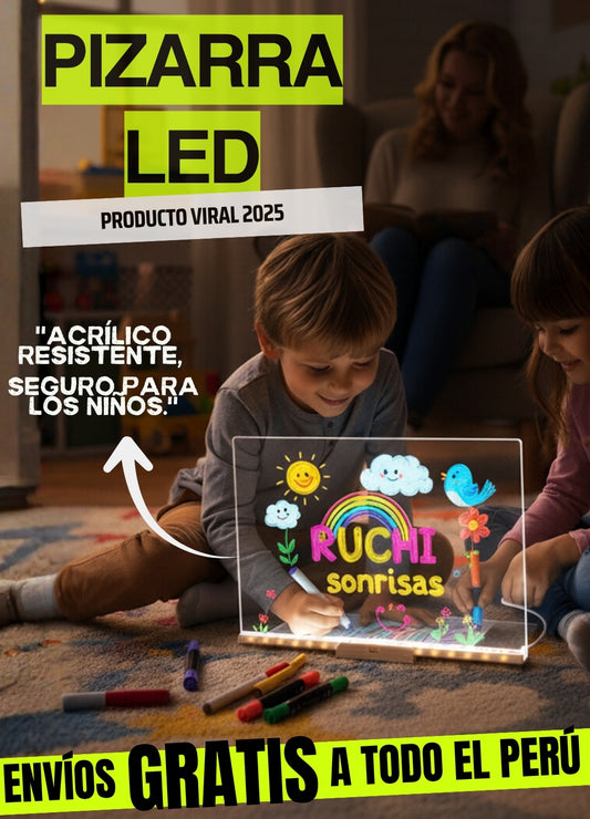 ✨ ¡Lleva la Pizarra Acrílica LED Premium y Crea Diseños Brillantes! 🎁