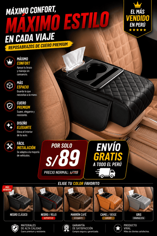 ✨REPOSA BRAZOS DE CUERO PREMIUM✨